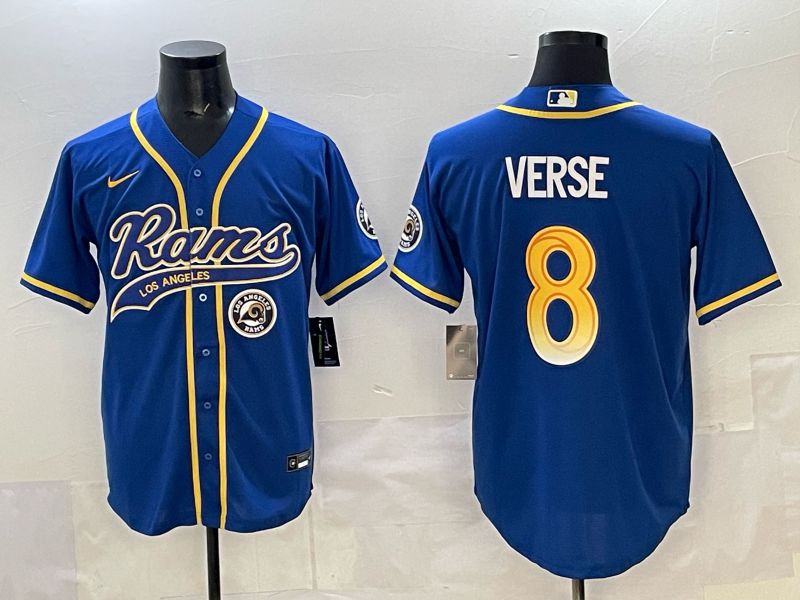 Men Los Angeles Rams #8 Verse Blue Joint Name Nike 2025 Limited NFL Jersey style 05->los angeles rams->NFL Jersey